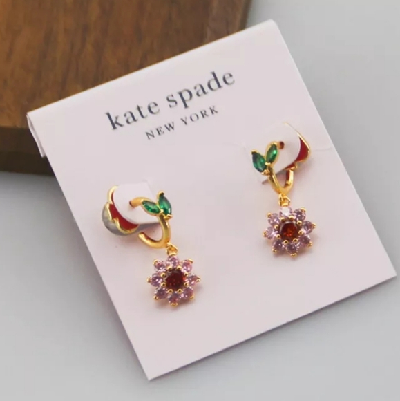 Kate Spade *NWT*  new bloom flower huggies - Picture 4 of 4